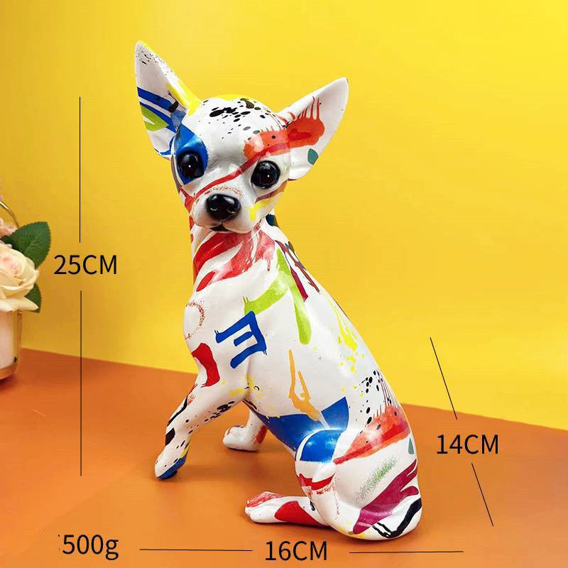 Colorful Chihuahua Resin Ornament