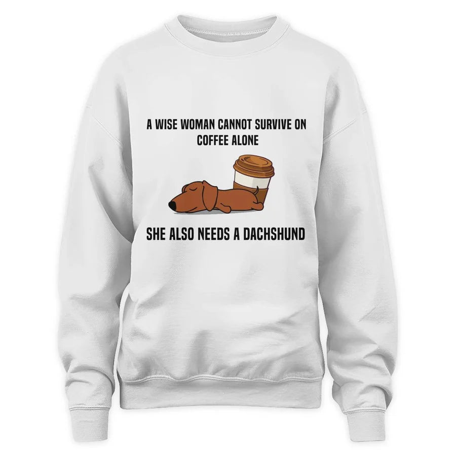 Dachshunds And Coffee Woman Tee