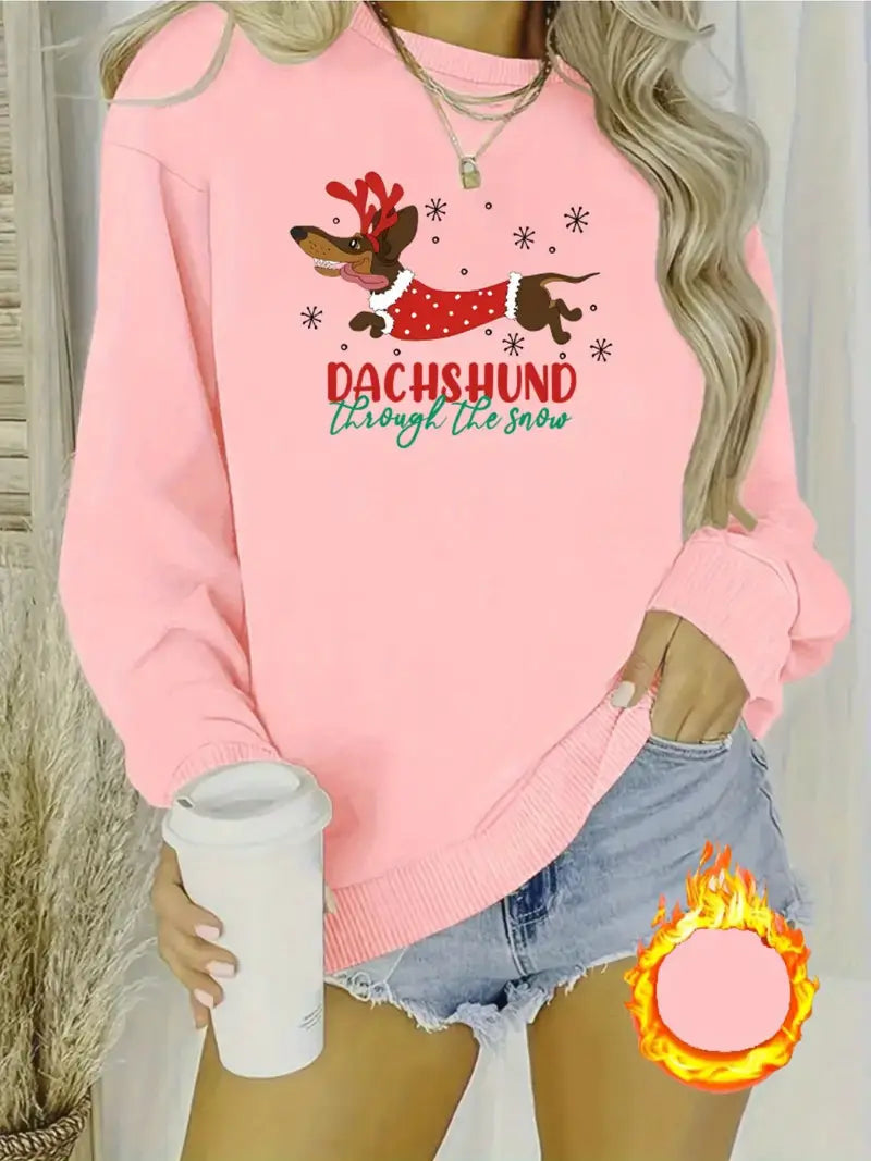 Christmas Dachshund Through the Snow Sweatshirt