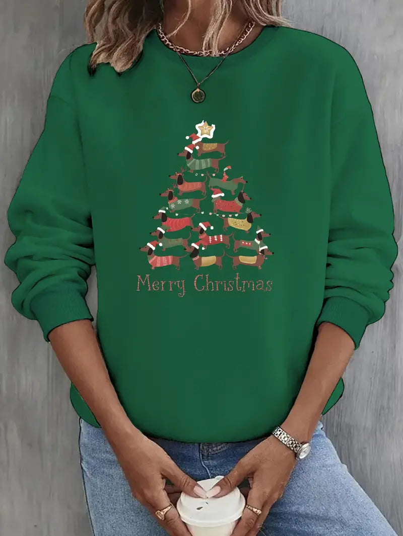 Dachshund Christmas Tree Sweatshirt