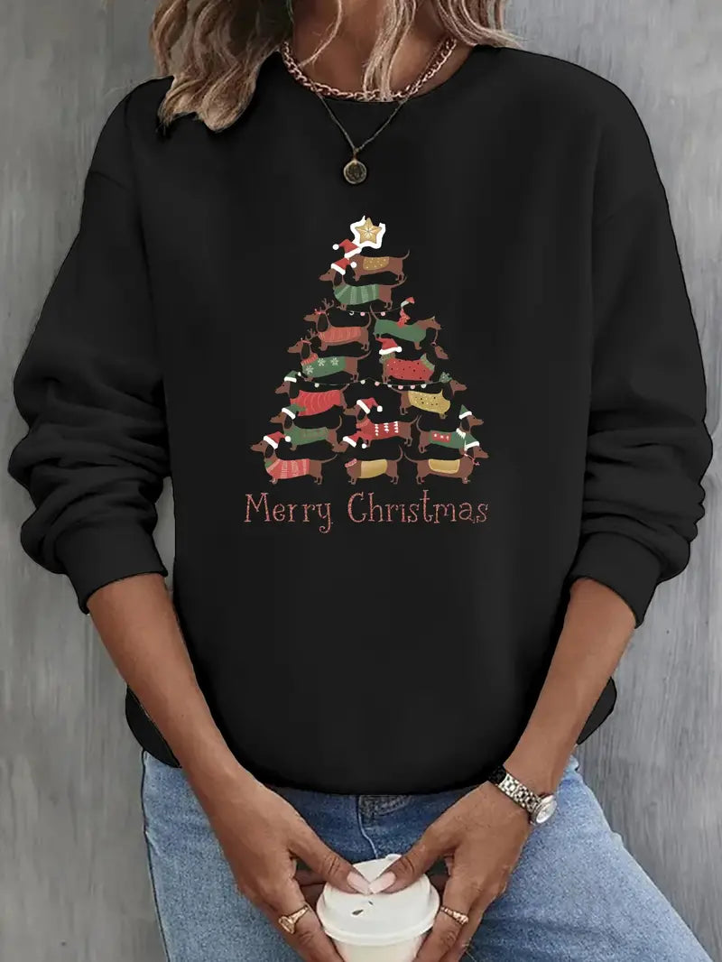 Dachshund Christmas Tree Sweatshirt