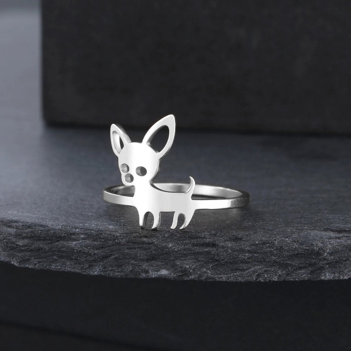 Chihuahua Dog Shape Rings