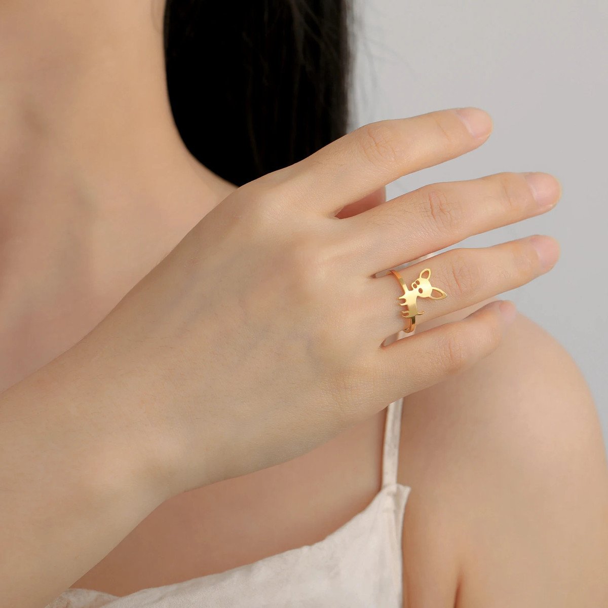 Chihuahua Dog Shape Rings