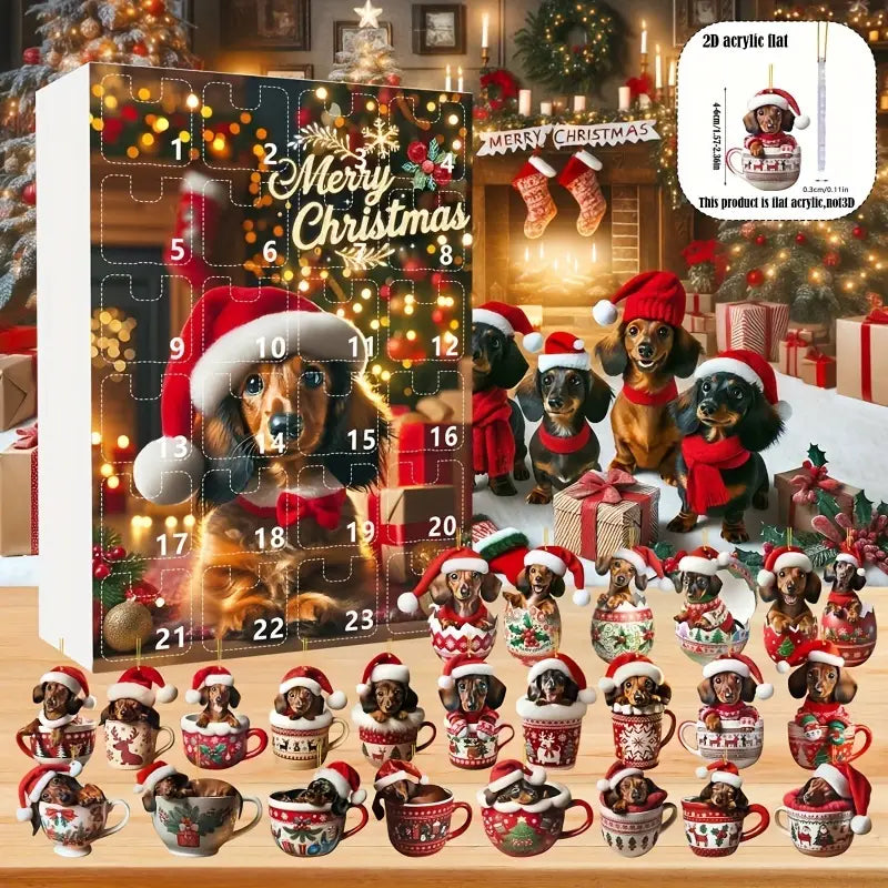 24pcs Dachshund Cup Ornaments
