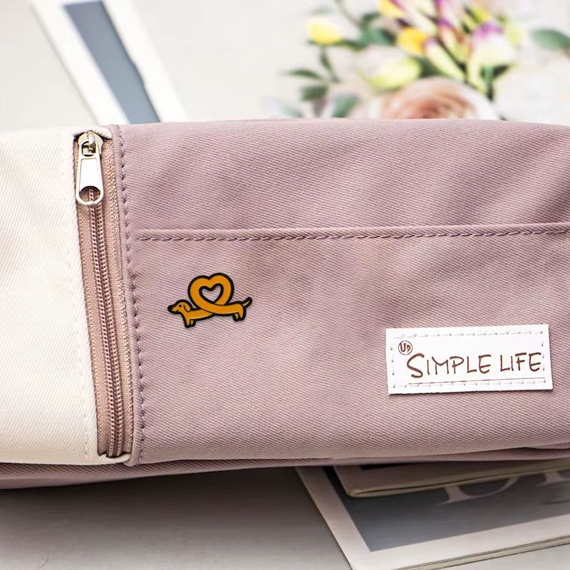 Cartoon Dachshund Love Brooch School Bag Decoration Clothes Matching Accessories Cute Alloy Oil Dripping Horse Pin Badge