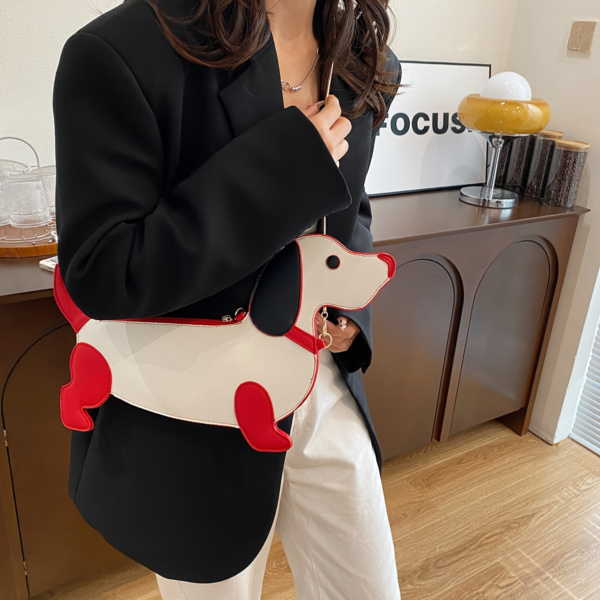 Trendy Dachshund Crossbody Purse
