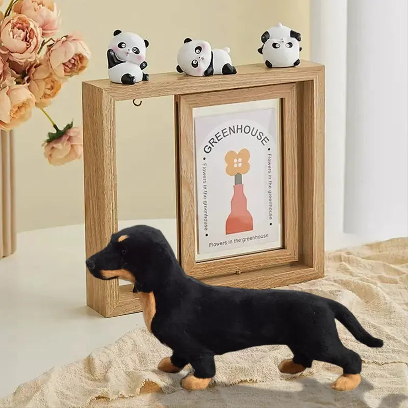 Leather Dachshund Figurines