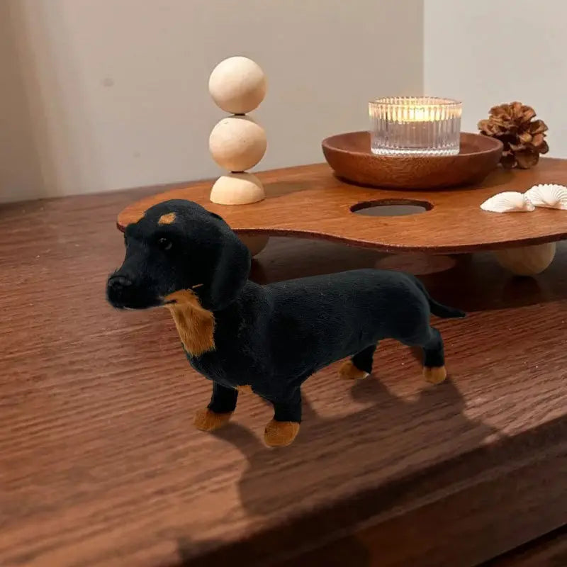 Leather Dachshund Figurines
