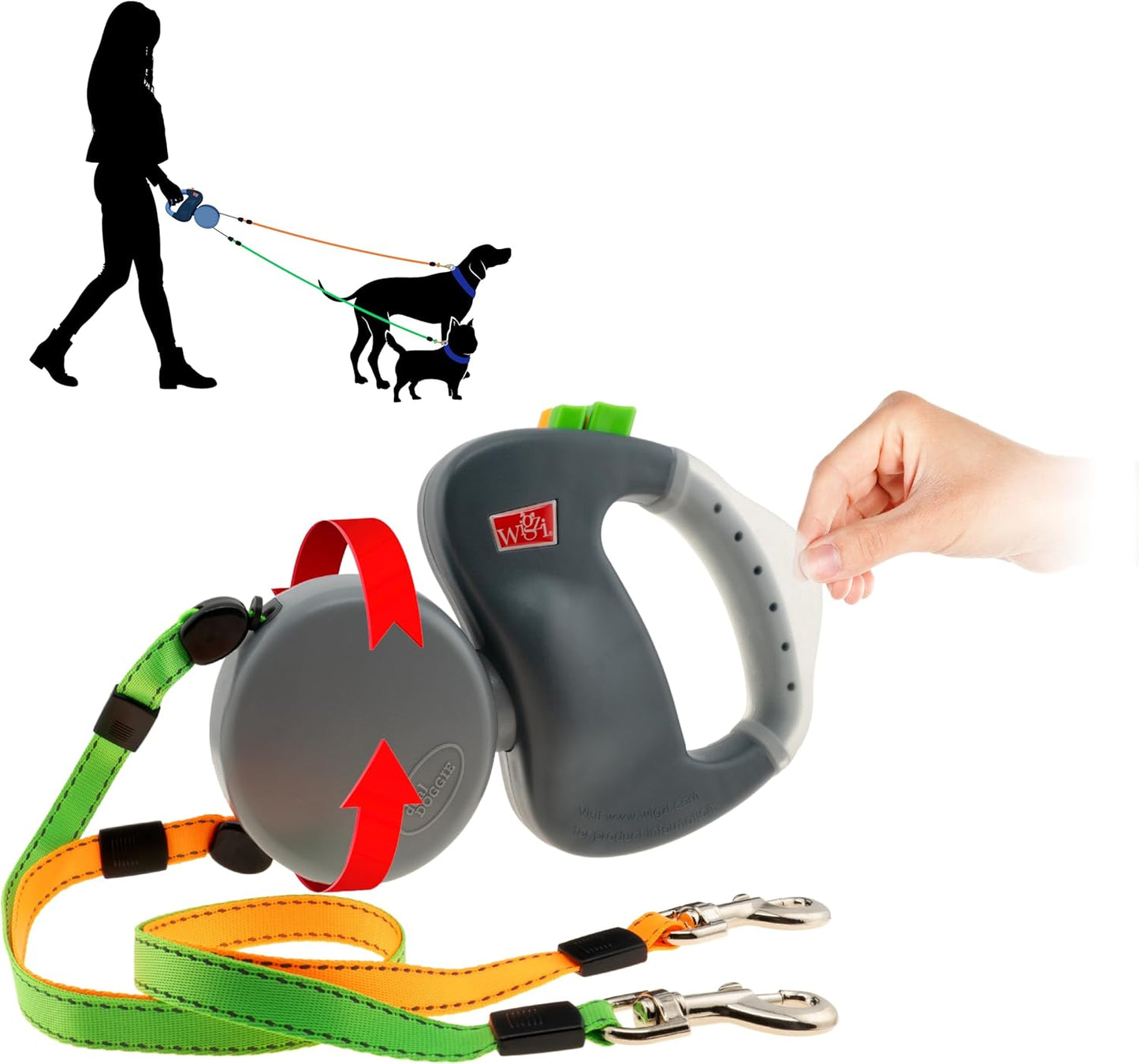 OmgMyDog Dual Doggie Retractable Leash – 2025 Edition 🐾🐾