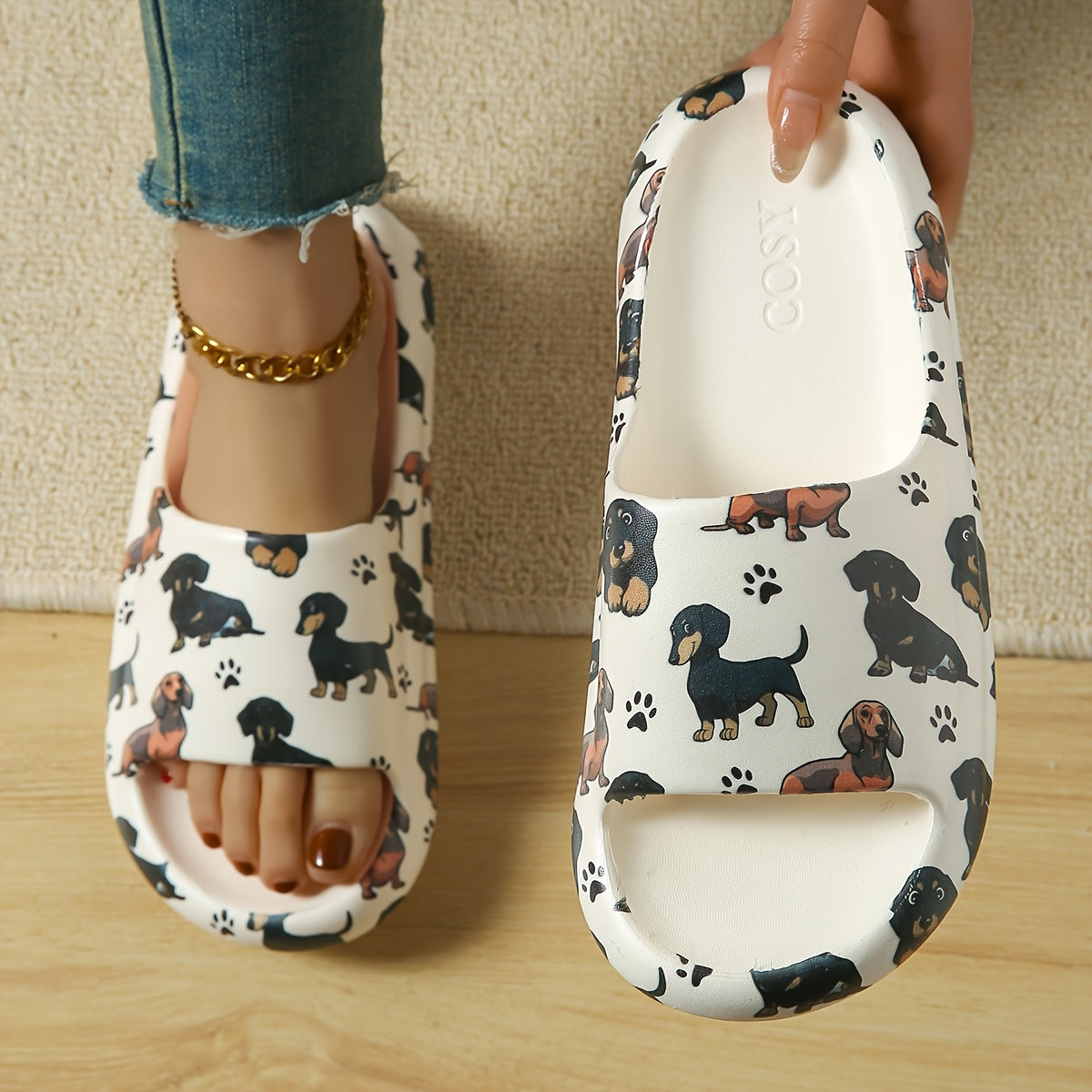 Cute Dachshund Print Slides