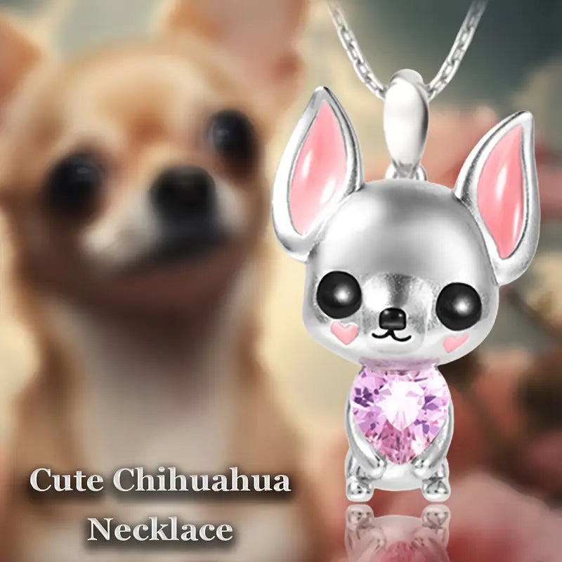 Chihuahua Charm Pendant Necklace