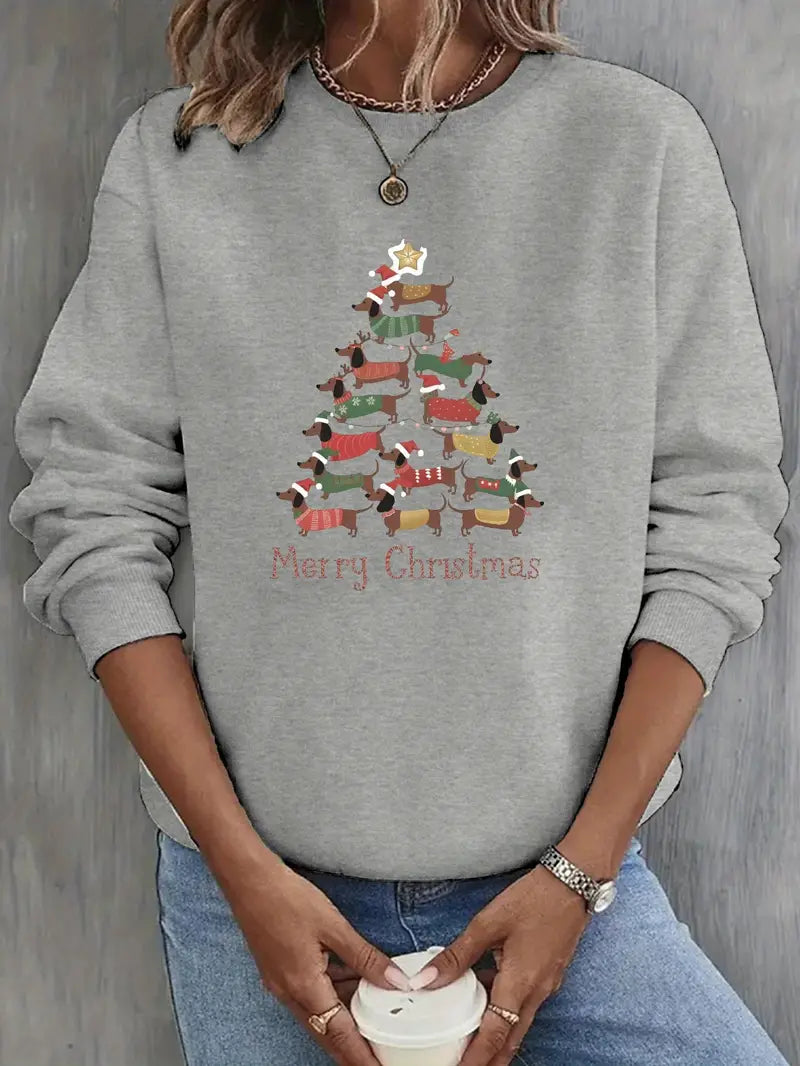 Dachshund Christmas Tree Sweatshirt