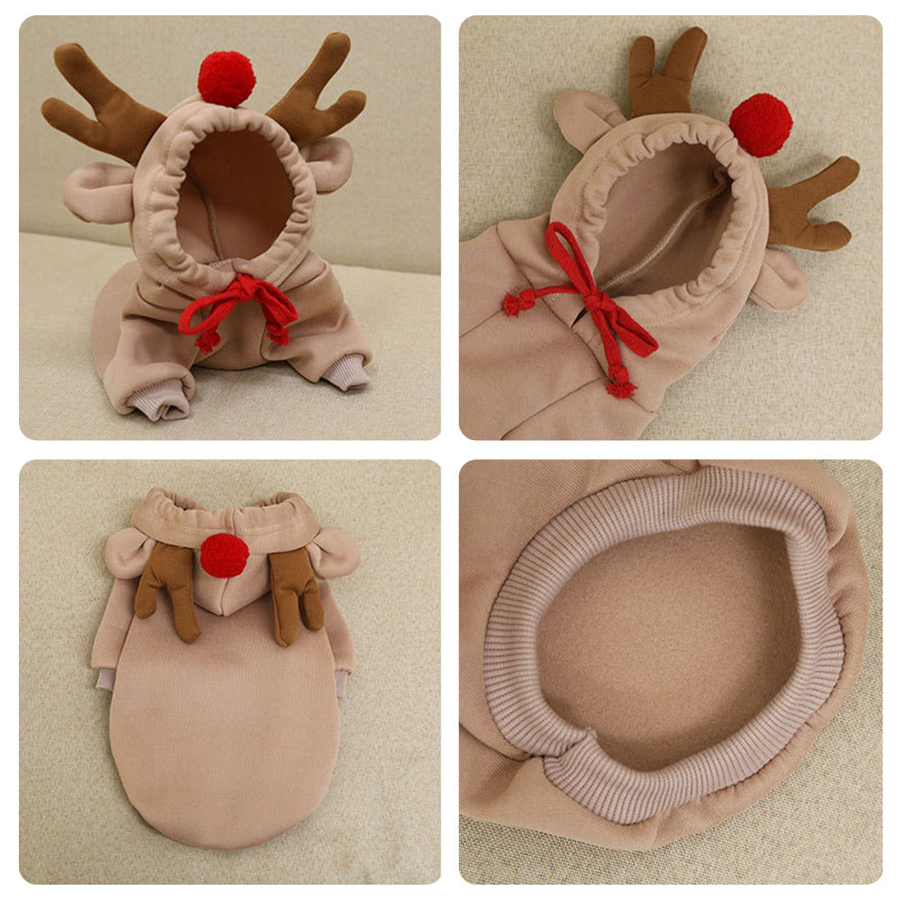 Reindeer Dog Hoodie 🦌🎄