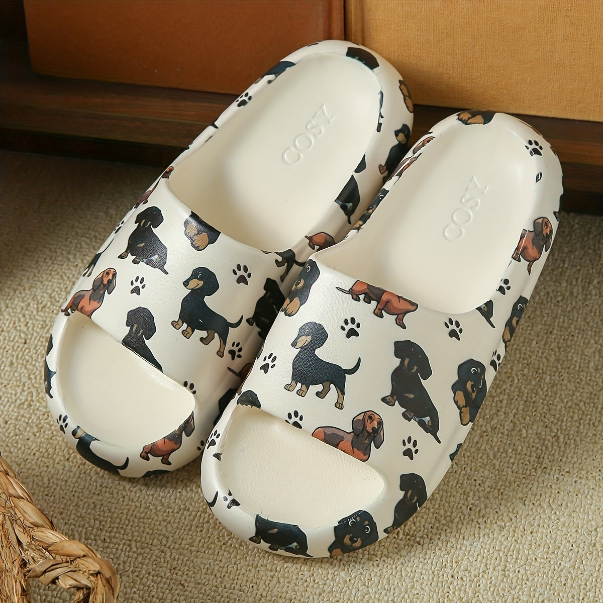 Cute Dachshund Print Slides