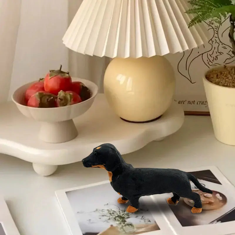 Leather Dachshund Figurines