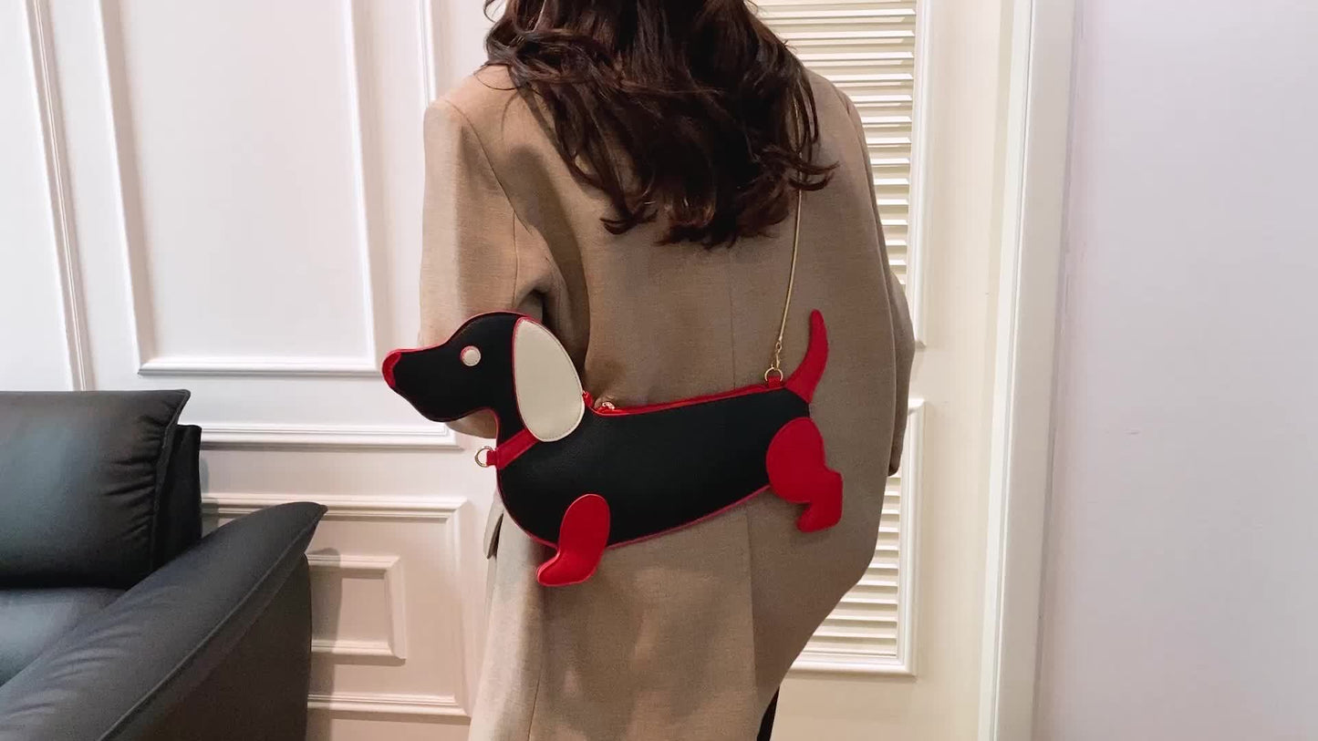 Trendy Dachshund Crossbody Purse
