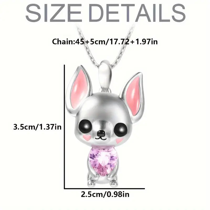 Chihuahua Charm Pendant Necklace