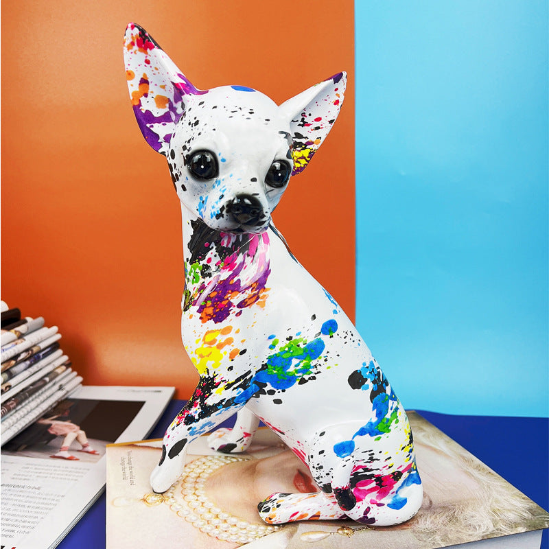 Colorful Chihuahua Resin Ornament