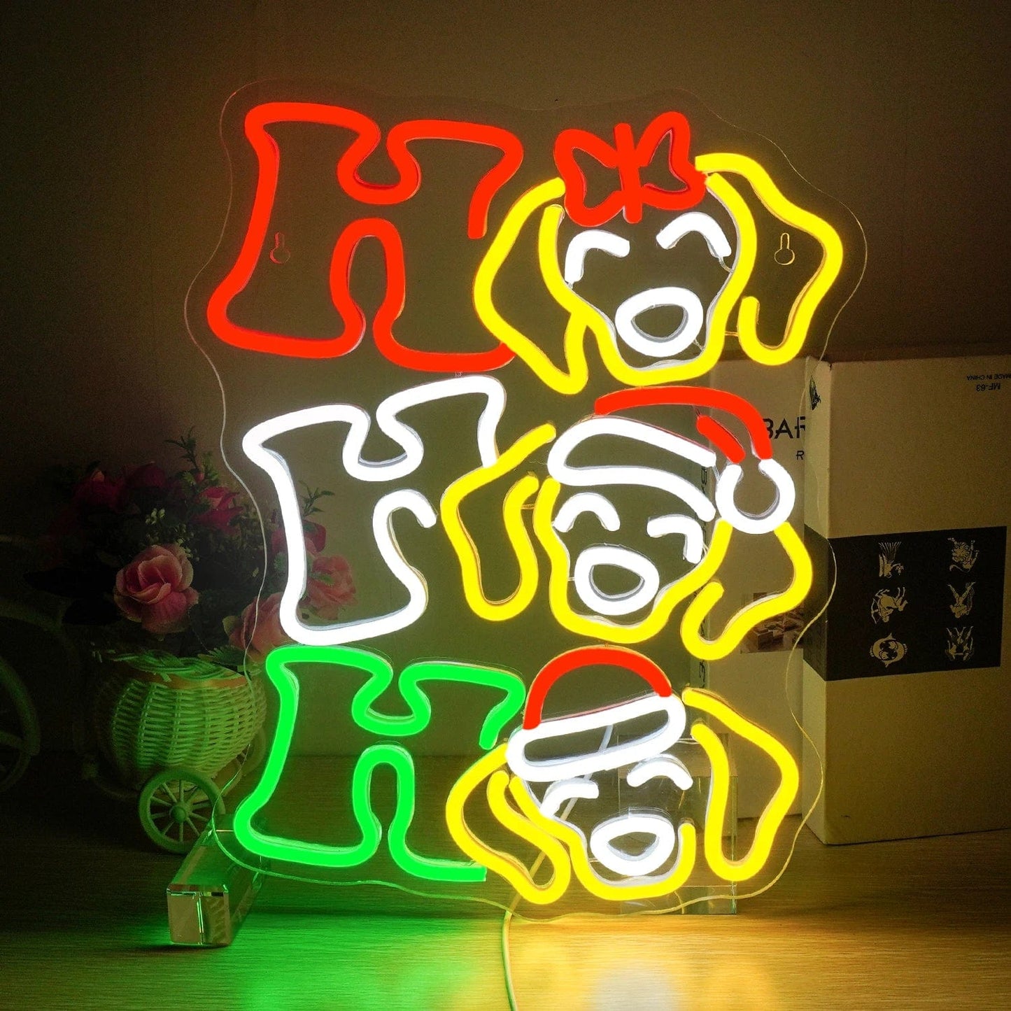 Dachshund Reindeer Neon Sign