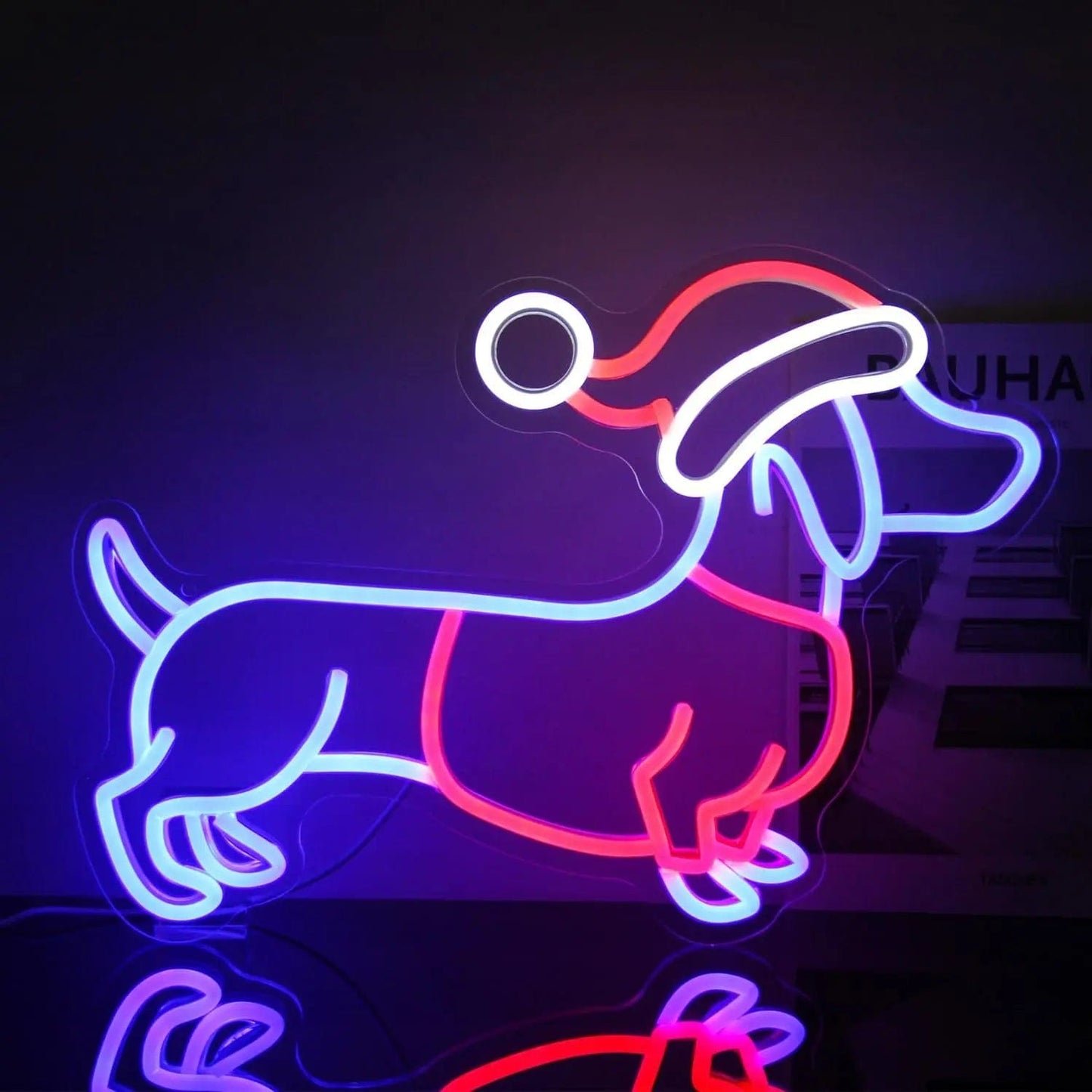 Dachshund Reindeer Neon Sign