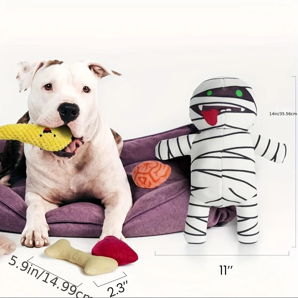 9-in-1 Stuffed Plush Squeaky Dog Toys