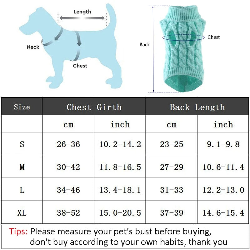 Cozy Turtleneck Sweater for Small Dogs