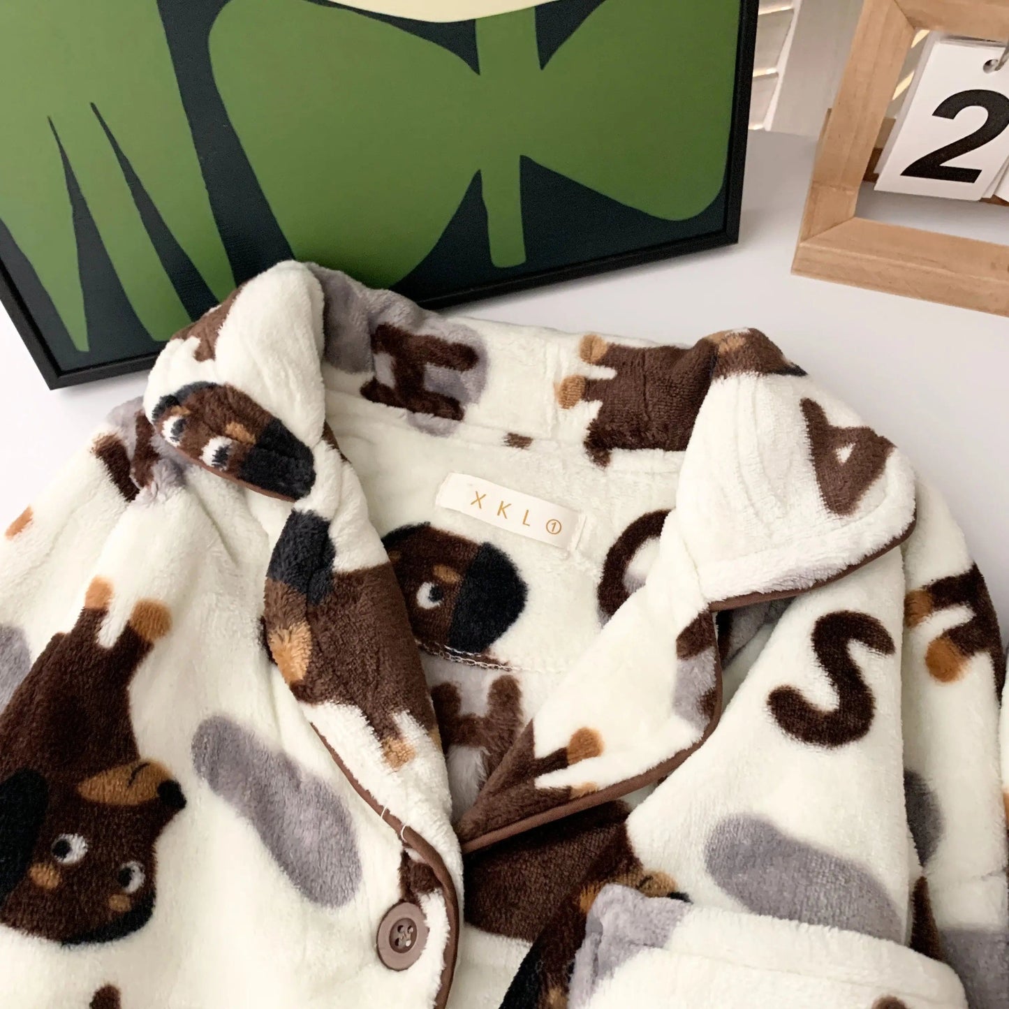 Wiener Dog Fleece Pajama Set
