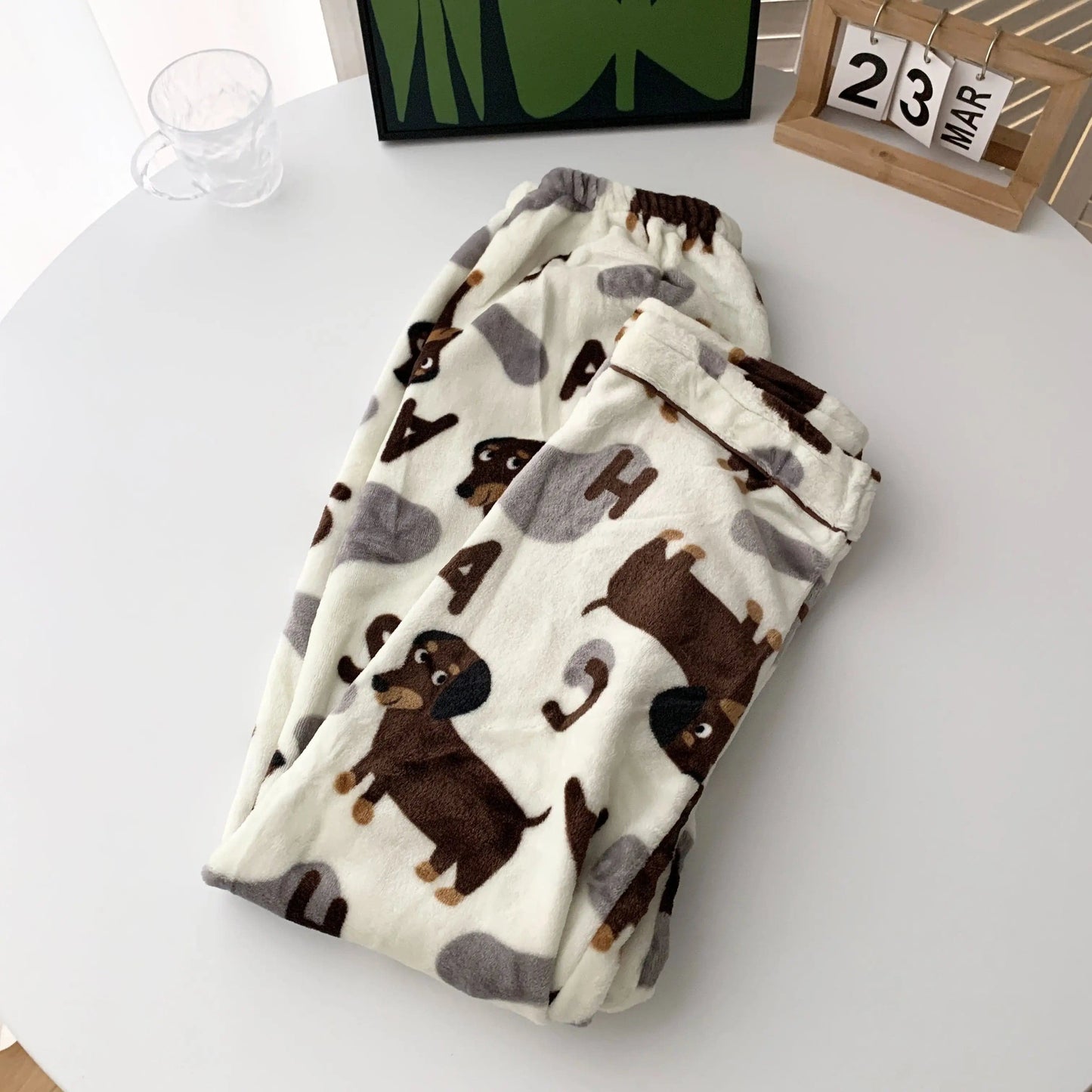 Wiener Dog Fleece Pajama Set