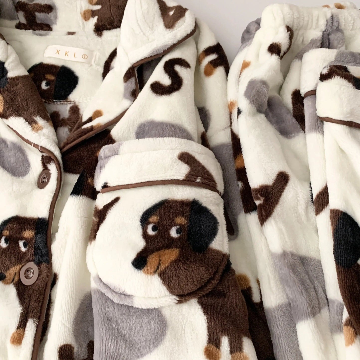 Wiener Dog Fleece Pajama Set
