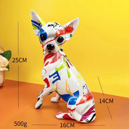 Colorful Chihuahua Resin Ornament