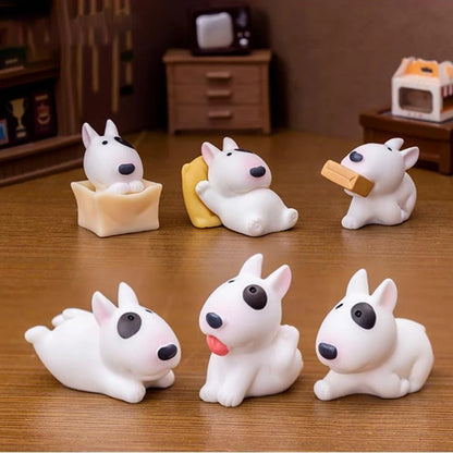 Mini Bull Terrier Dog Figurines