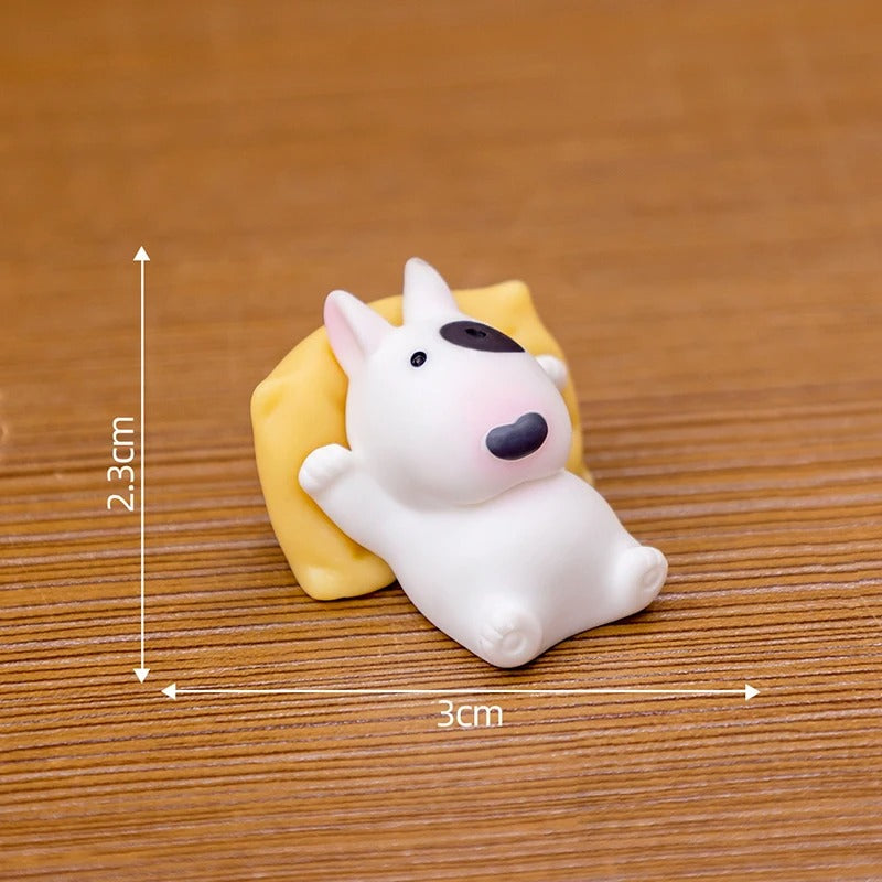 Mini Bull Terrier Dog Figurines