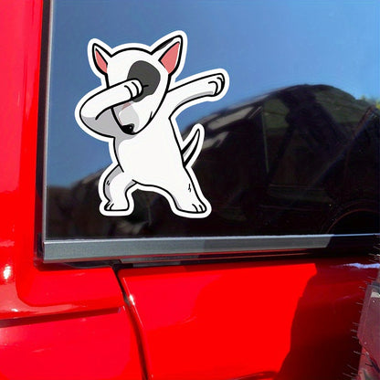 Dabbing Bull Terrier Vinyl Decal