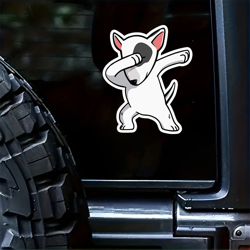 Dabbing Bull Terrier Vinyl Decal