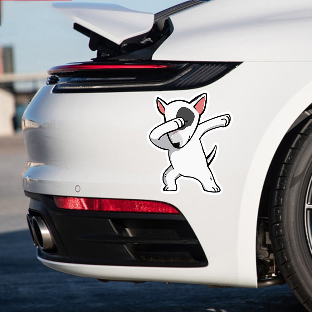 Dabbing Bull Terrier Vinyl Decal