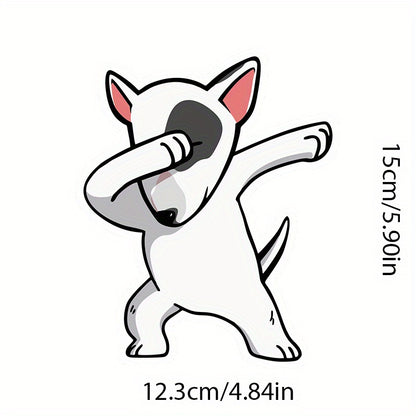 Dabbing Bull Terrier Vinyl Decal