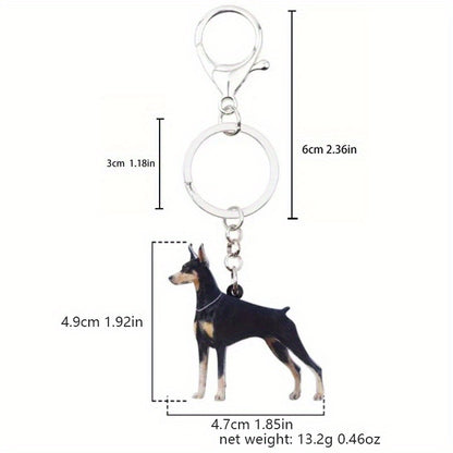 Stylish Doberman Keychain