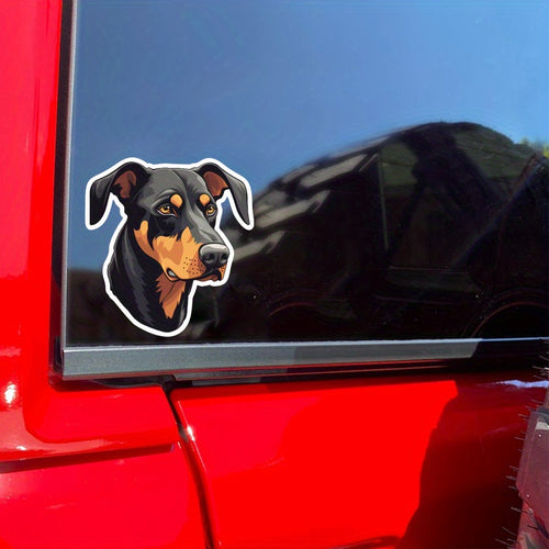 Floppy-Eared Doberman Car Decal