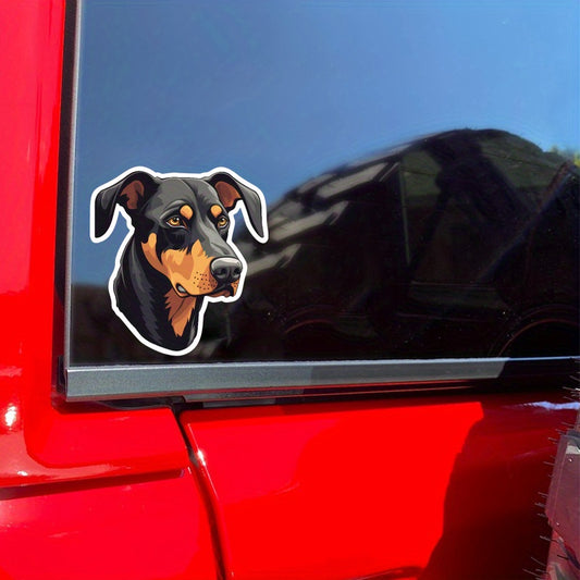 Floppy-Eared Doberman Car Decal