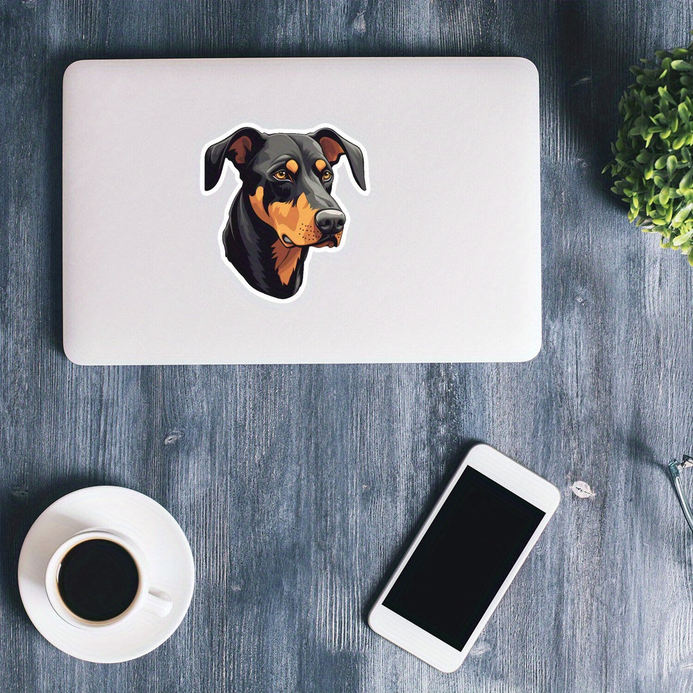 Floppy-Eared Doberman Car Decal