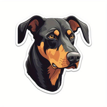 Floppy-Eared Doberman Car Decal