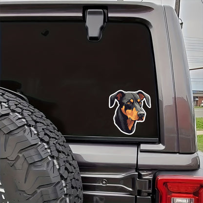 Floppy-Eared Doberman Car Decal