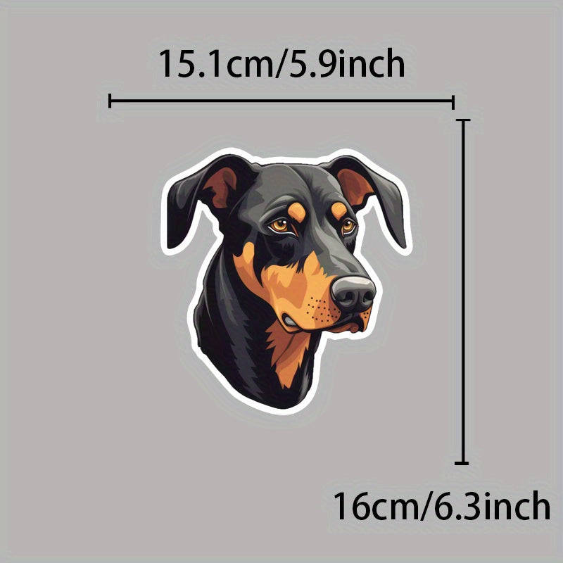 Floppy-Eared Doberman Car Decal