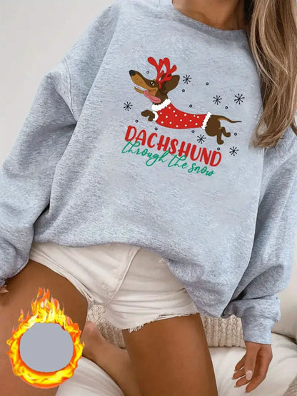 Christmas Dachshund Through the Snow Sweatshirt