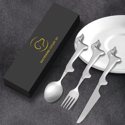 Novel Dachshund Cutlery Set