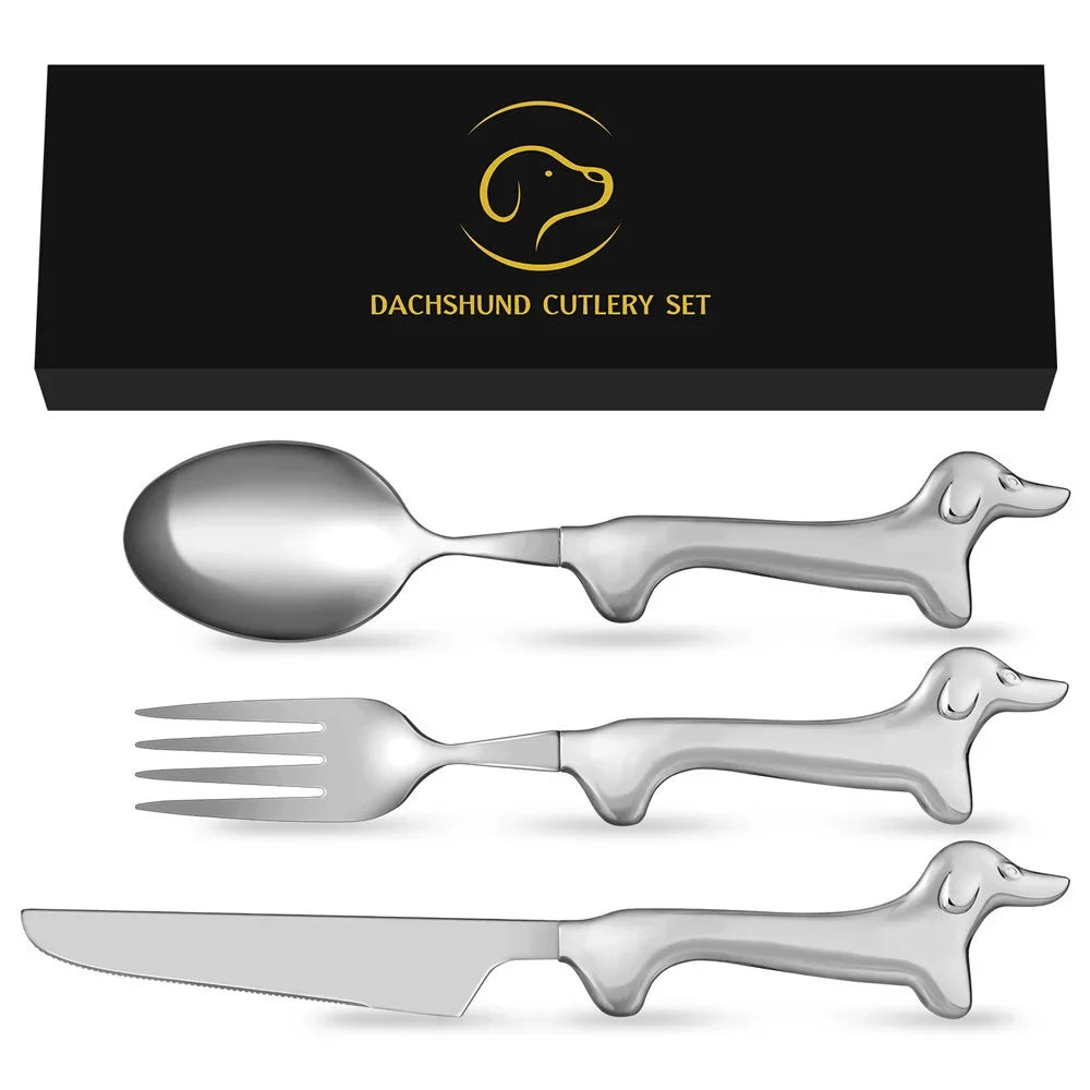 Novel Dachshund Cutlery Set