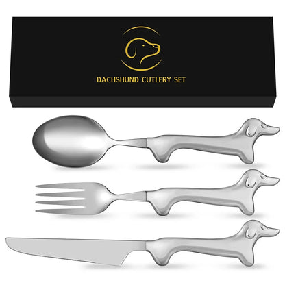 Novel Dachshund Cutlery Set