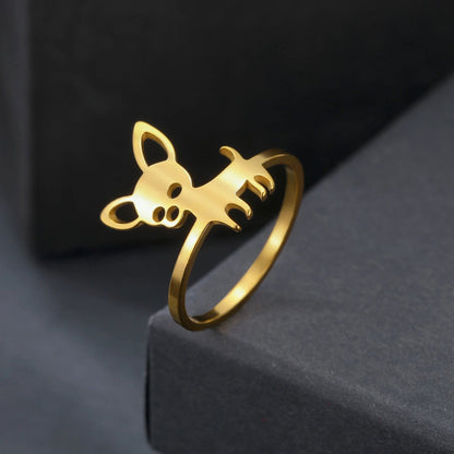 Chihuahua Dog Shape Rings