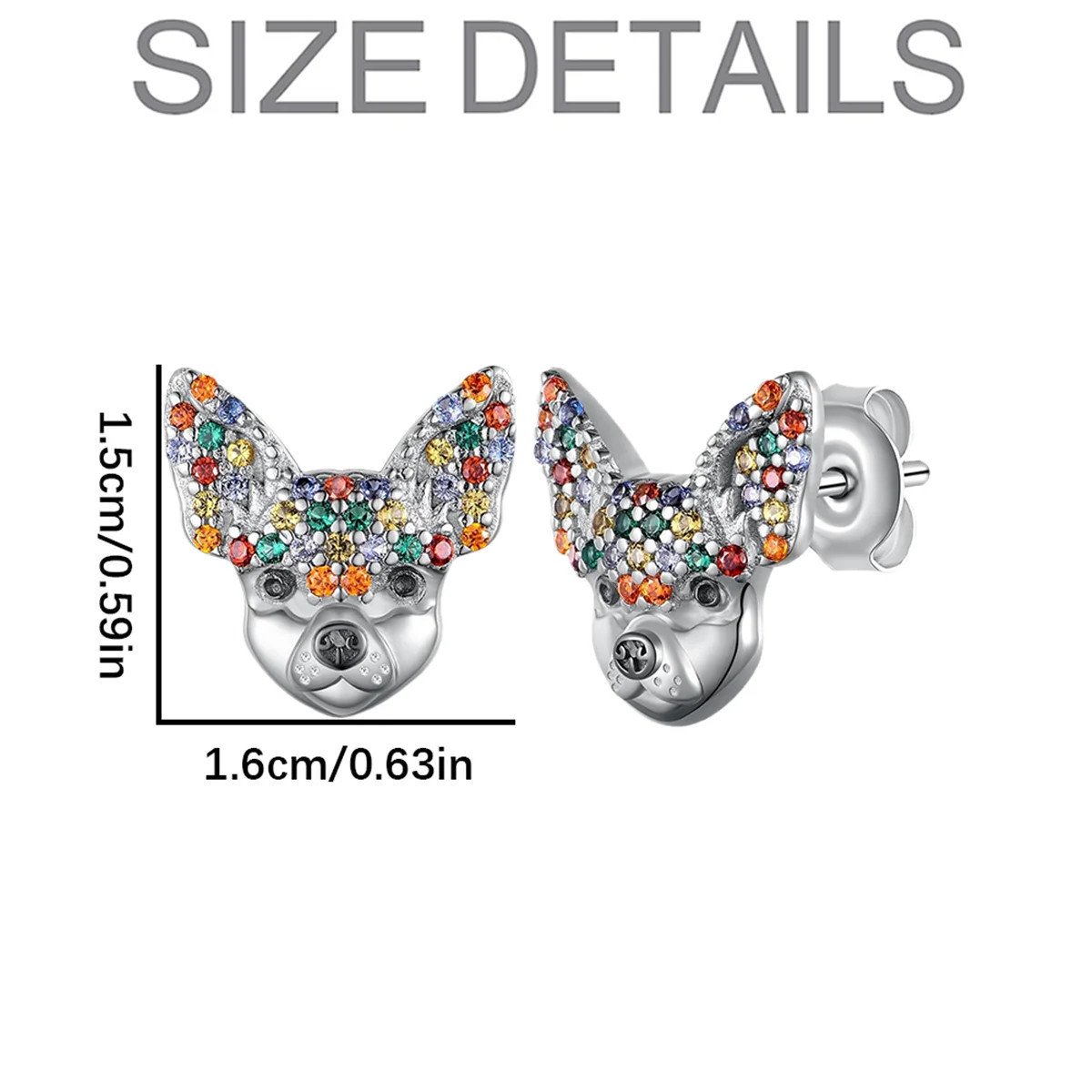 Chihuahua Stud Earrings