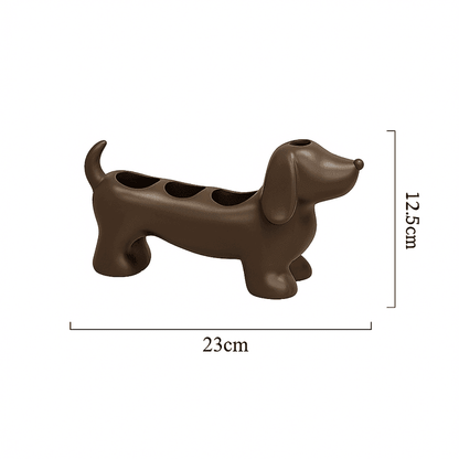 Dachshund Ceramic Toothbrush Holder